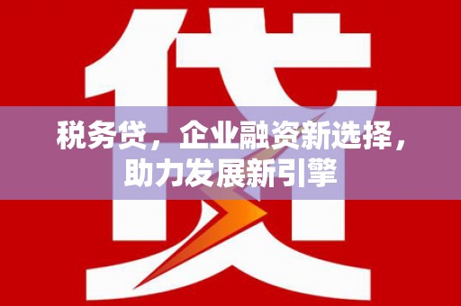 夏津税务贷，企业融资新选择，助力发展新引擎
