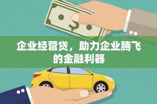夏津企业经营贷，助力企业腾飞的金融利器