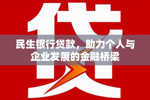 夏津民生银行贷款，助力个人与企业发展的金融桥梁