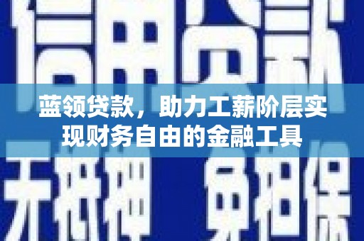 夏津蓝领贷款，助力工薪阶层实现财务自由的金融工具